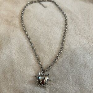 Vintage Punk Heart Pendant Necklace